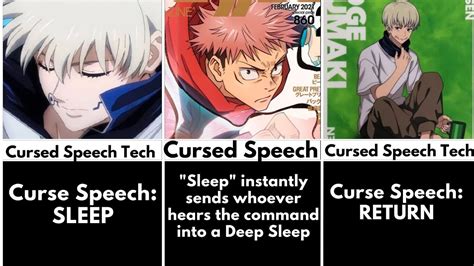 EVERY Cursed Speech Command by Toge Inumaki .